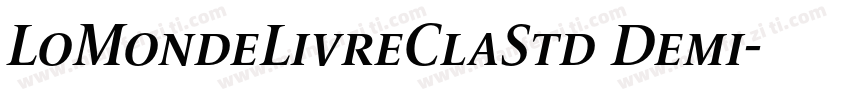 LoMondeLivreClaStd Demi字体转换